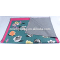 Impresión en la parte frontal de las mujeres borlas abrigo Wrap Shawl Cooton viscosa Shawl